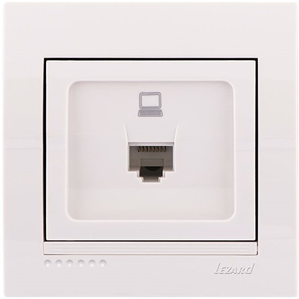 

Розетка компьютерная Lezard Deriy 702-0202-139 (белый)