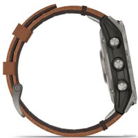 Умные часы Garmin Fenix 7 Pro Sapphire Solar (титан/каштановый, с кожаным и силиконовым ремешками)