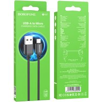Кабель Borofone BX87 USB Type-A - microUSB (1 м, черный)