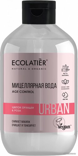  Ecolatier Мицеллярная вода Urban цветок орхидеи и роза 400 мл