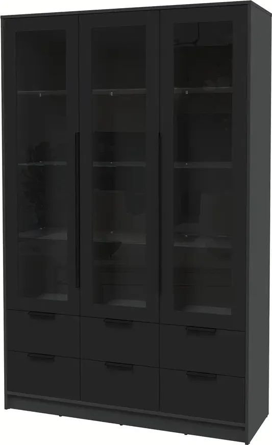 

Шкаф-витрина Интерлиния Концепт КТ-ШВ3 Глосс (антрацит/черный)