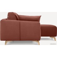 Угловой диван Divan Льери Мини Velvet Terra 240325 (оранжевый)