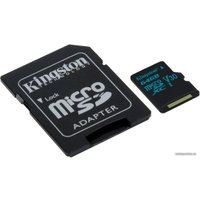 Карта памяти Kingston Canvas Go! SDCG2/64GB microSDXC 64GB (с адаптером)