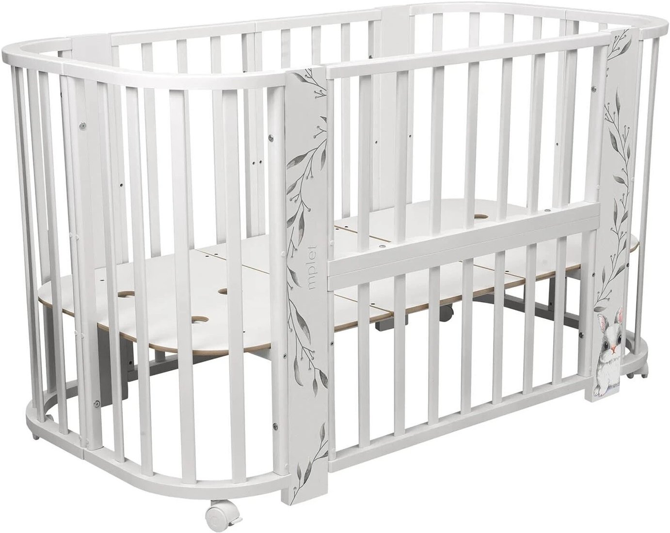 

Кроватка-трансформер Indigo Baby Line 5 в 1 с поперечным маятником (зайка)