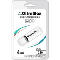 USB Flash OltraMax 230 4GB (белый) [OM-4GB-230-White]