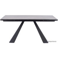 Кухонный стол Signal Salvadore Ceramic 160/240x90 (серый мрамор/черный матовый)