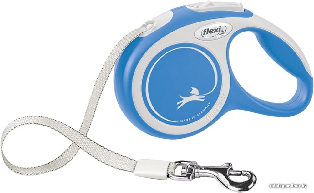 Поводок-рулетка Flexi New Comfort S Tape 5 м (синий)
