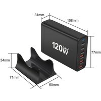 Сетевое зарядное USBTOP 1006P120WB 559445 (черный)
