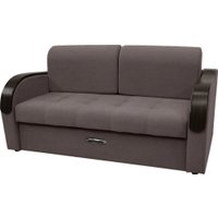 Диван Сириус Лидер-1 НПБ 185x110 (Eva 06 велюр темно-серый)