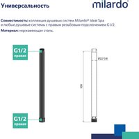 Удлинитель душевой штанги Milardo Ideal Spa ILS30BRM38