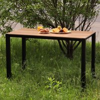 Стол Millwood Сеул керамогранит 120x60x75 (дерево вуд/металл черный) в Солигорске