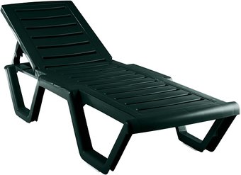 Шезлонг Элластик-Пласт Атлант 186x63x32 (темно-зеленый)
