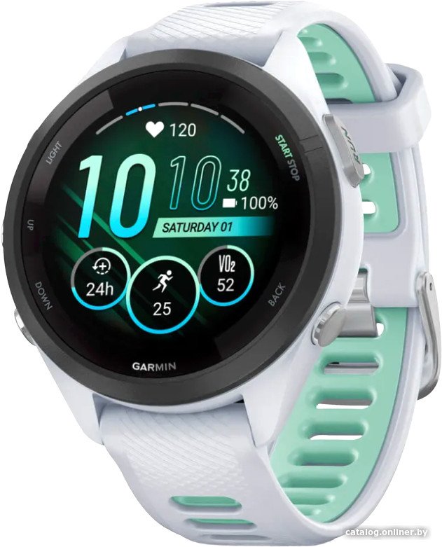 Умные часы Garmin Forerunner 265S (белый камень/нео-тропик)
