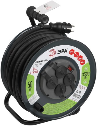 Удлинитель на катушке ЭРА RMx-4es-3x2.5-50m-IP44(KG) Б0052919