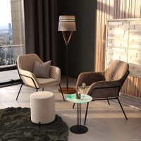 Журнальный столик Sheffilton SHT-CT55/H43 (лазурно голубой/черный муар)