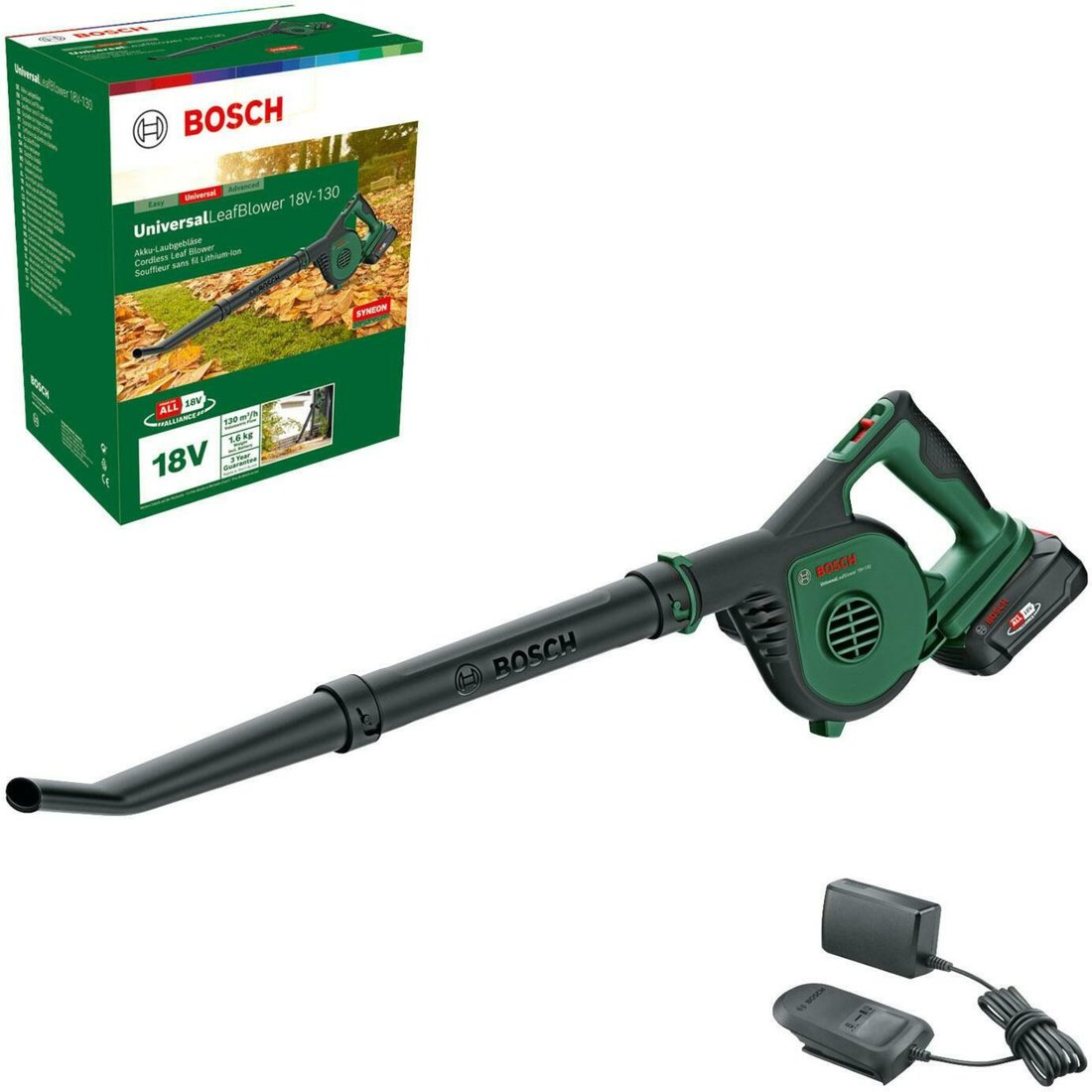 

Ручная воздуходувка Bosch UniversalLeafBlower 18V-130 06008A0600 (с 1-им АКБ)