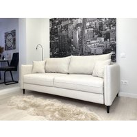 Диван Nord Star Айва Марино (микровелюр, белый)