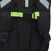 Школьный рюкзак Grizzly RB-450-3f (черный/салатовый)