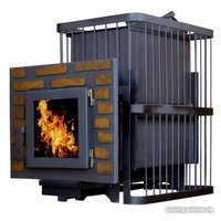 Банная печь ComfortProm Сталь 8мм 20м3, закрытая каменка, дверь со стеклом