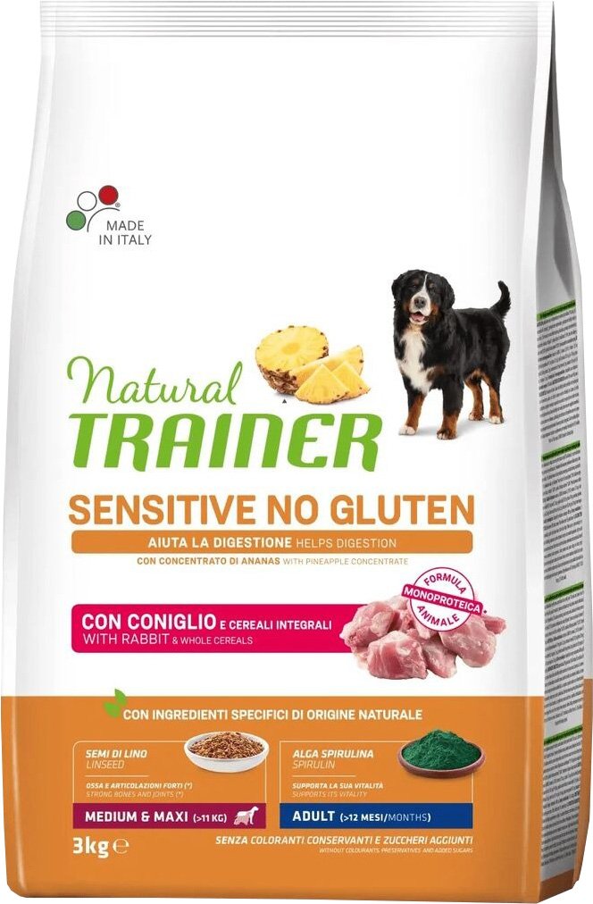 

Сухой корм для собак Trainer Natural Sensitive No Gluten Medium&Maxi Adult с кроликом 3 кг