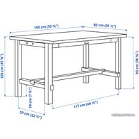 Обеденная группа Ikea Нордвикен/Нордвикен 293.335.22 (черный/черный)