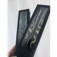 Набор столовых свечей COLIBRICANDLES Змея 2 шт в коробке (черный)