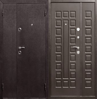 Металлическая дверь Йошкар мет/мет (венге)