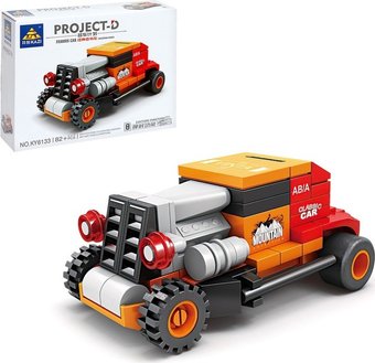 Конструктор KAZI Гонка. Мощные моторы. Хот-род KY6133 10856736 (82эл)