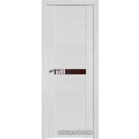 Межкомнатная дверь ProfilDoors 2.01XN L 40x190 (монблан, стекло Lacobel Коричневый лак)