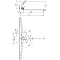 Душевой гарнитур  Cersanit Flavis 64093 + Vibe 63067