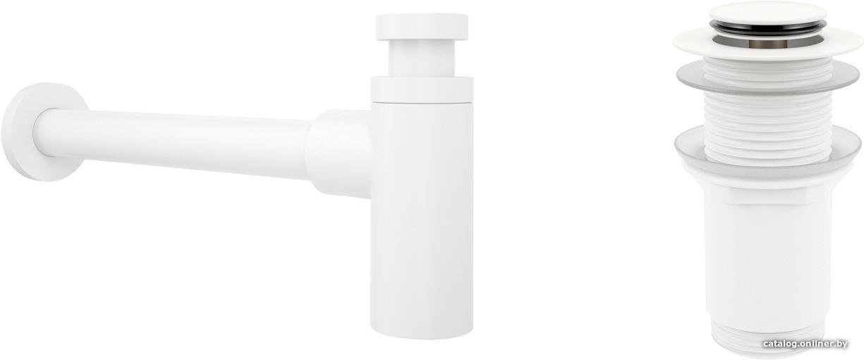 Сифон Wellsee Drainage System 182108002 (сифон, донный клапан, матовый белый)