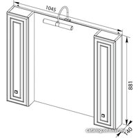 Aquanet Шкаф с зеркалом Стайл 105 00181507 (белый)