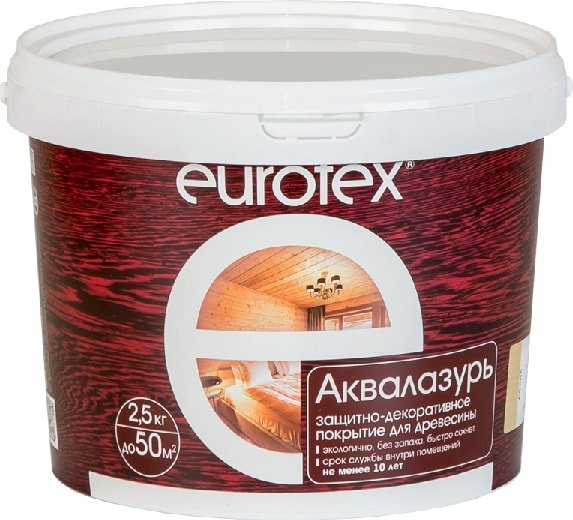 

Лак Eurotex Аквалазурь (сосна, 2.5 кг)