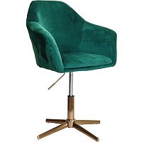Стул с подлокотниками AksHome Dubai (зеленый велюр/золото) в Бресте