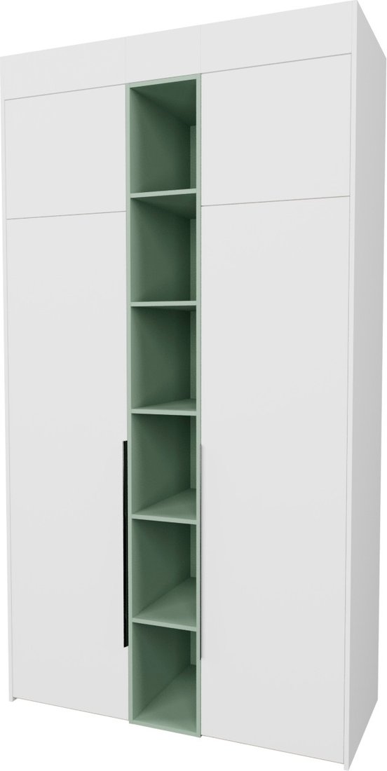 

Шкаф распашной Рэйгрупп Рэй S257-В4-EBZ В4 (дуб элисон/белый премиум/зеленый самшит)