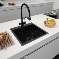 Кухонная мойка ARFEKA Eco AR 500*500 Black PVD Nano Decor Millet Grains