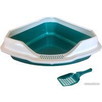 Туалет-лоток Homecat 75252 (бирюзовый перламутр)