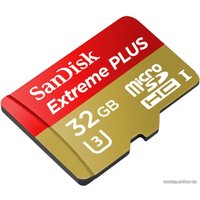 Карта памяти SanDisk Extreme+ microSDHC Class 10 + адаптер 32GB [SDSQXSG-032G-GN6MA]