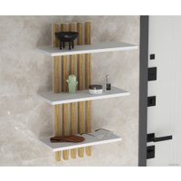 Полка Интерлиния LG-16 (белый платинум/дуб золотой)