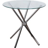 Кухонный стол AksHome Selia 800x760x8мм (стекло/хром)