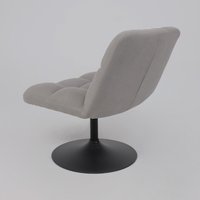 Интерьерное кресло AksHome Grande (серая ткань Linen Fabric-11/черный)