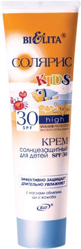 

Крем солнцезащитный Belita Крем солнцезащитный для детей SPF 30 с маслом облепихи 100 мл