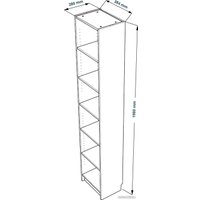 Стеллаж Mio Tesoro Варма 40 (шпон дуб, беленый)