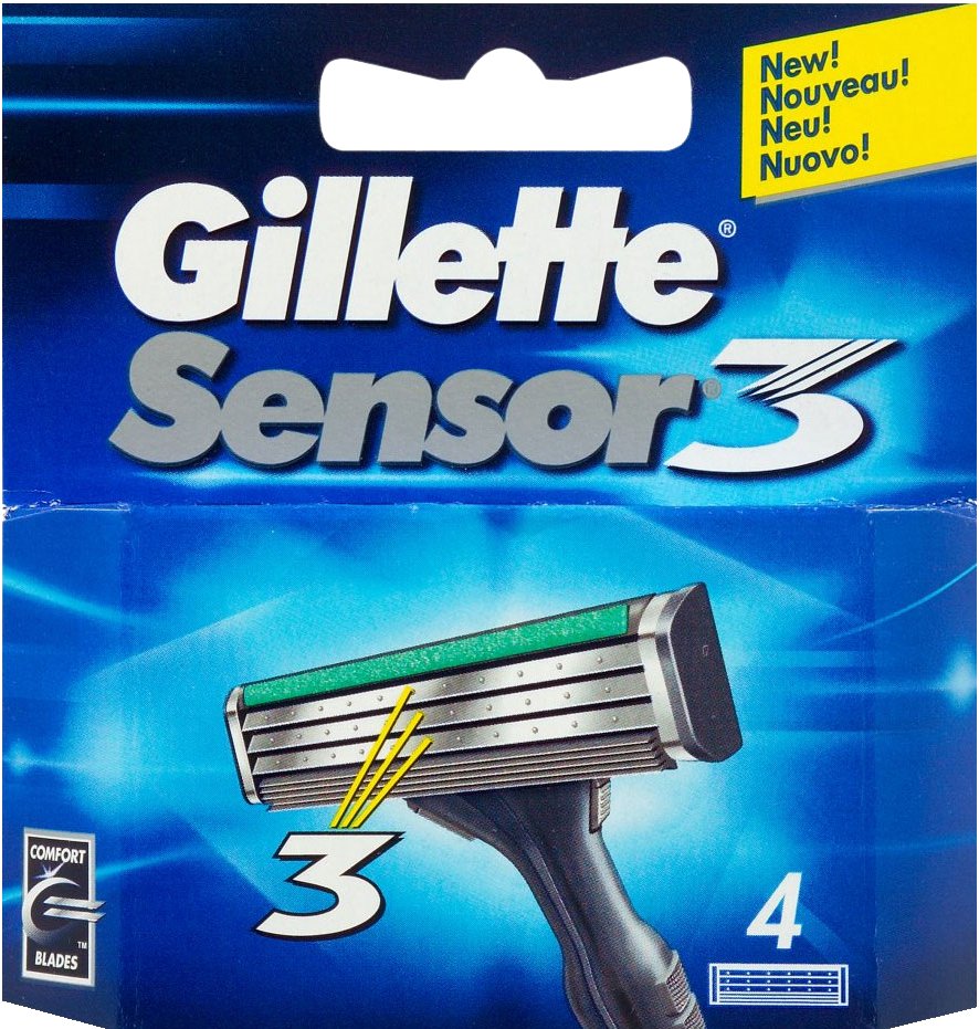 

Сменные кассеты для бритья Gillette Sensor3 (4 шт)
