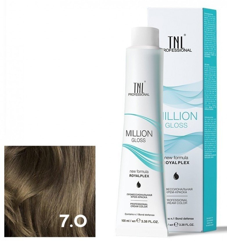 

Крем-краска для волос TNL Professional Million Gloss 7.0 100мл