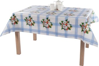 Скатерть Stolima Napco Ромашки Кол.1М Синий 4017 (160x130)