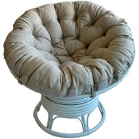 Кресло Calamus Rotan Papasan 23/01B (белый/бежевый)