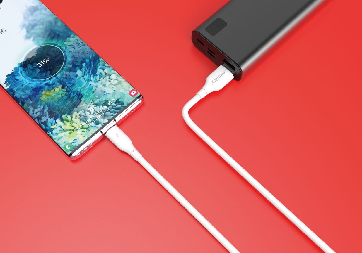 Кабель SmartBuy iK-12-S25w USB Type-A - microUSB (1 м, белый)