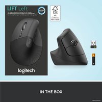 Вертикальная мышь Logitech Lift Left (графит)