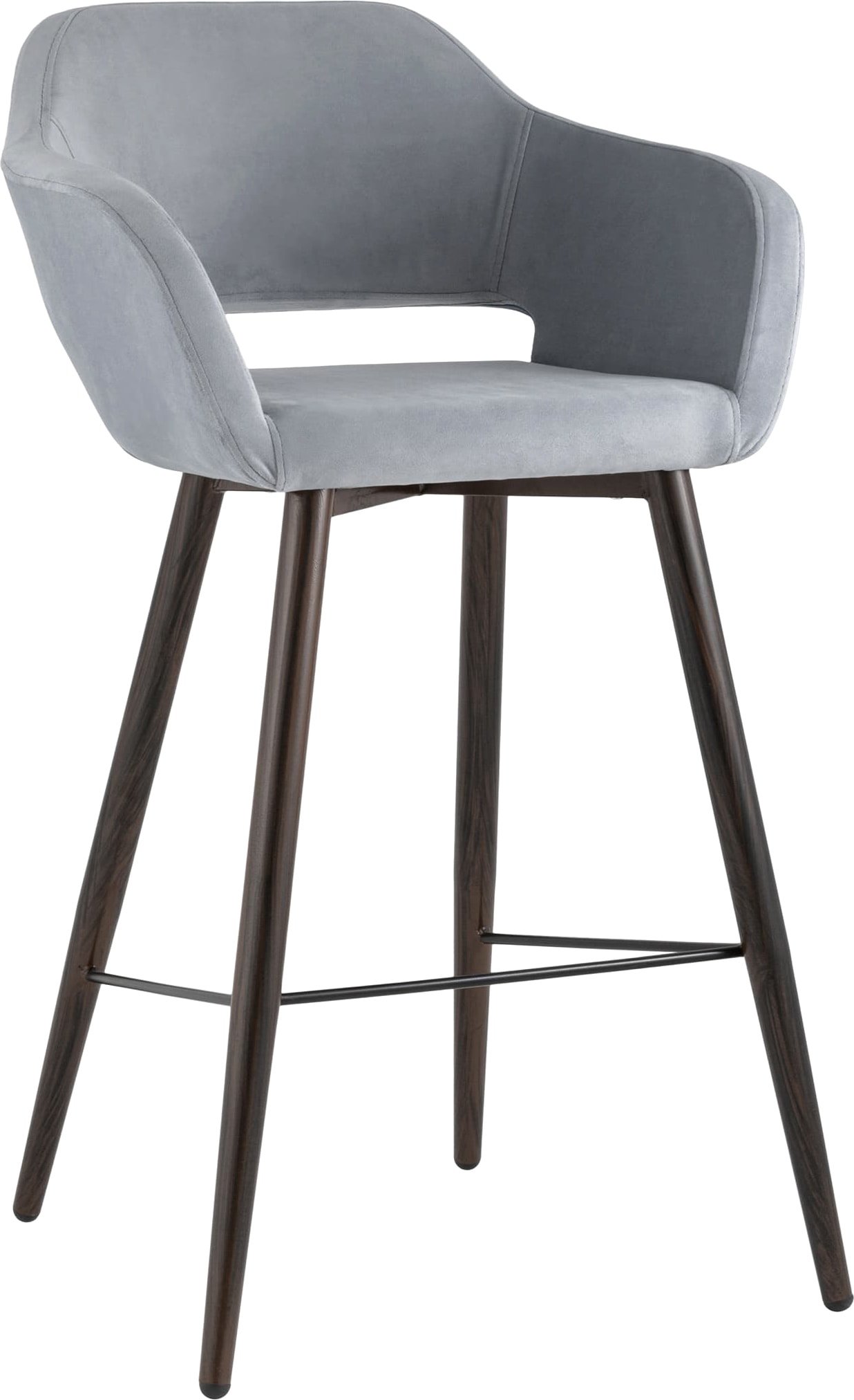 

Стул с подлокотниками Stool Group Саймон велюр барный (серый)